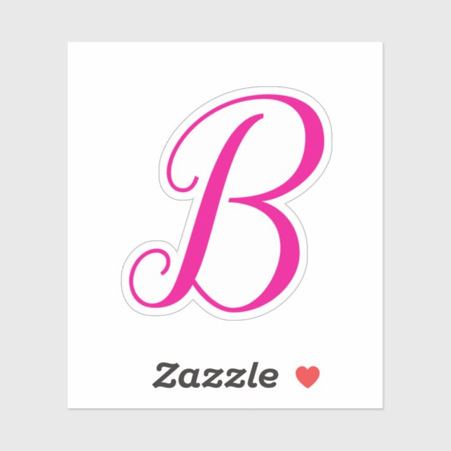 Elegant monogram letter cutout decal sticker (Sheet)
