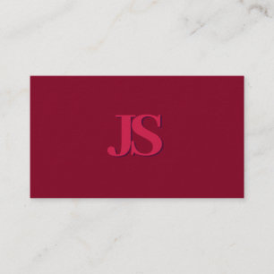 Elegant Monogram Luxury Premium Thick Paper Business Card