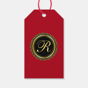 Elegant Monogram Medallion Gift Tags