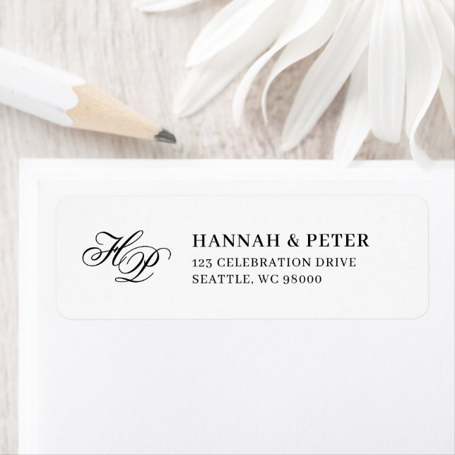 Elegant Monogram Minimal Black & White Wedding (Insitu)