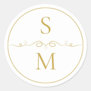 Elegant Monogram Minimal Wedding Envelope Seal