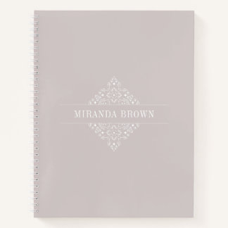 Elegant Monogram Minimalist Simple Classy Notebook