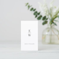 Elegant Monogram Modern Minimalist Professional Bu
