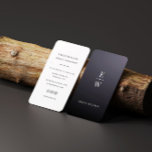 Elegant Monogram Modern Minimalist Professional Business Card<br><div class="desc">Modern and professional business cards featuring your monogram along with trendy minimalist typography on a luxury grey gradient. Add your contact information to the back. Includes three social media icons and a field for your username.</div>