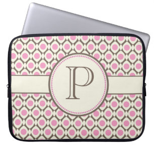 Elegant Monogram Modern Pattern Laptop Bag