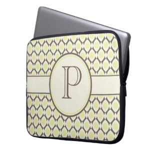 Elegant Monogram Modern Pattern Laptop Bag