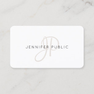 Elegant Monogram Modern Professional Personalized Business Card