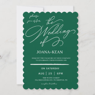 Elegant Monogram Modern Wedding Invitation