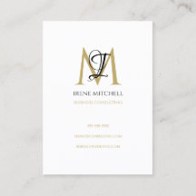Elegant Monogram Name Black White Gold
