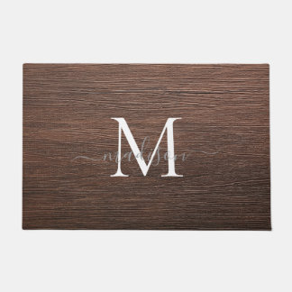 Elegant Monogram Name Design - Feminine Script Doormat
