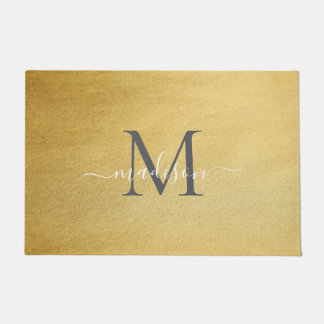 Elegant Monogram Name Design - Feminine Script Doormat