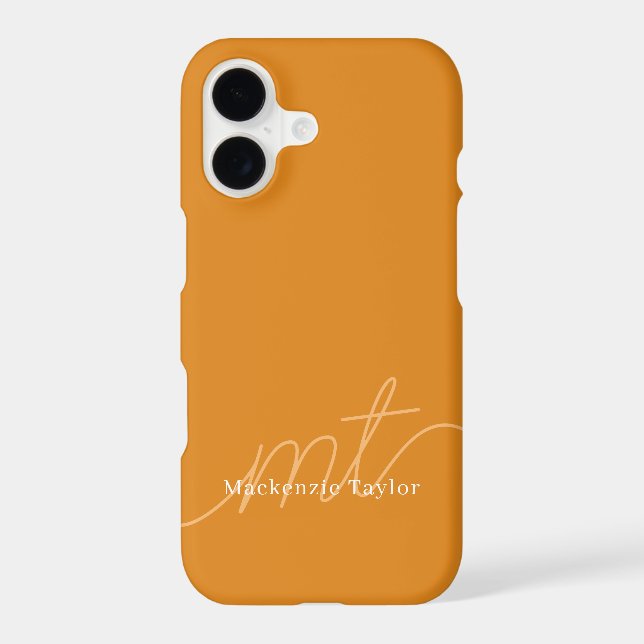 Elegant Monogram Name Personalised Text  (Back)