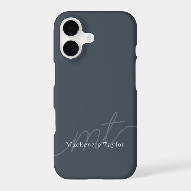 Elegant Monogram Name Personalised Text  (Back)