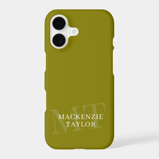 Elegant Monogram Name Personalised Text  (Back)