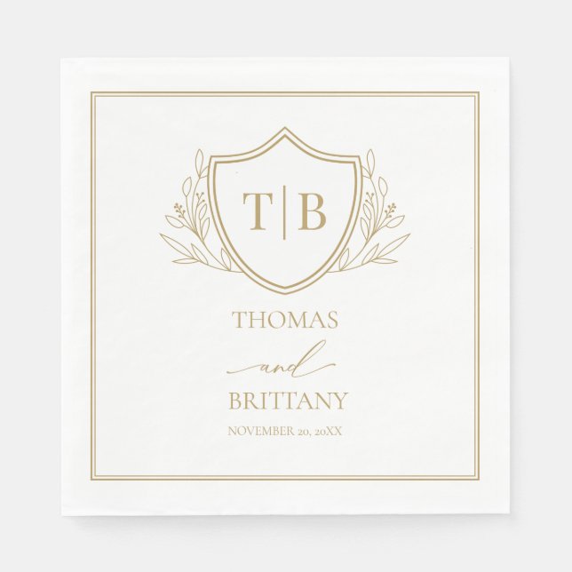 Elegant Monogram napkin (Front)