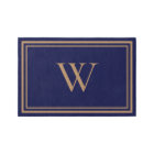 Elegant Monogram Navy Blue