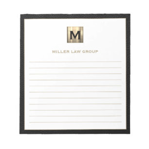 Elegant Monogram Notepad