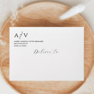 Elegant Monogram Nuestra Boda Wedding Spanish Enve Envelope