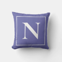 Elegant Monogram Periwinkle Blue Minimalist