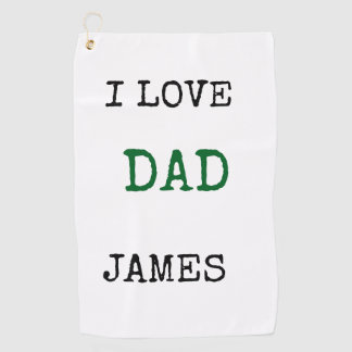 Elegant Monogram Personalized with name Father's Golf Towel
