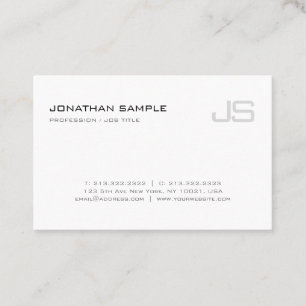 Elegant Monogram Plain Modern Design Luxury Trendy Business Card