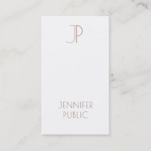 Elegant Monogram Plain Modern Professional Luxury Business Card