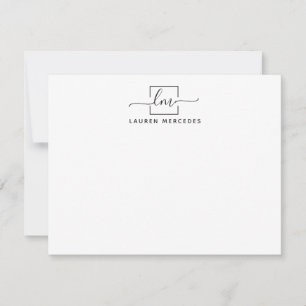 Elegant Monogram Professional Stationery Card