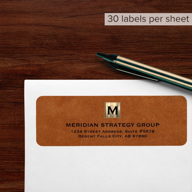 Elegant Monogram Return Address Label (Creator Uploaded)