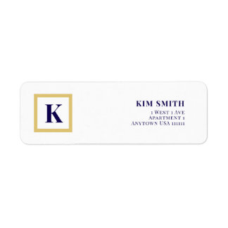Elegant Monogram Return Address Labels