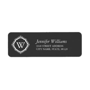 Elegant Monogram Return Address Labels