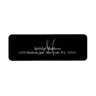 Elegant Monogram Return Address Labels