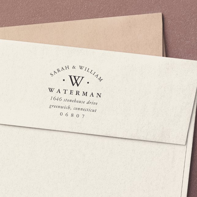 Elegant Monogram | Return Address Self-inking Stamp (Creator Uploaded)