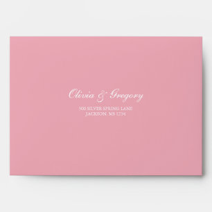 Elegant Monogram Return Address Wedding Envelope