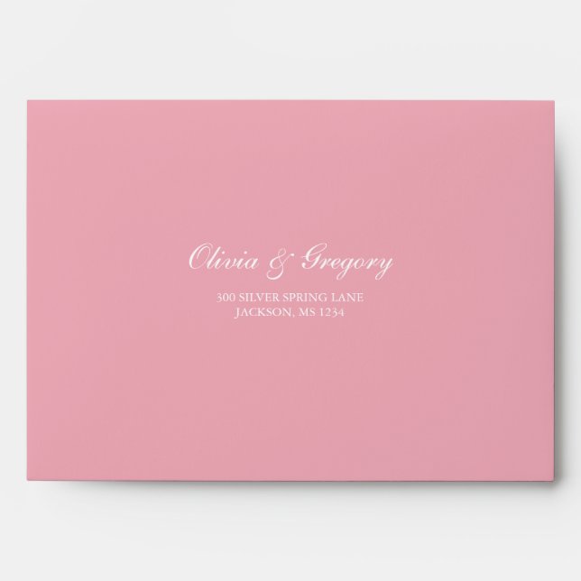 Elegant Monogram Return Address Wedding  Envelope (Front)