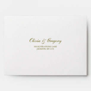 Elegant Monogram Return Address Wedding Envelope