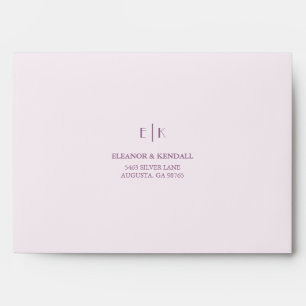 Elegant Monogram Return Address Wedding Envelope