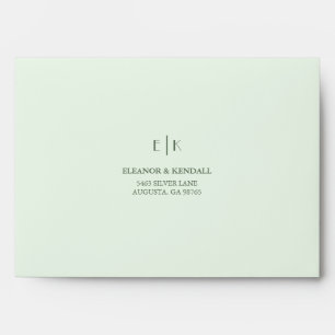 Elegant Monogram Return Address Wedding Envelope