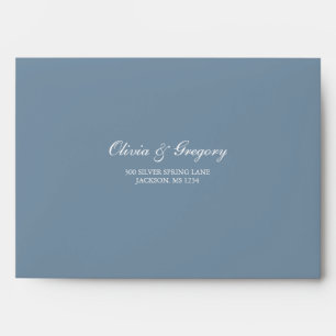 Elegant Monogram Return Address Wedding Envelope
