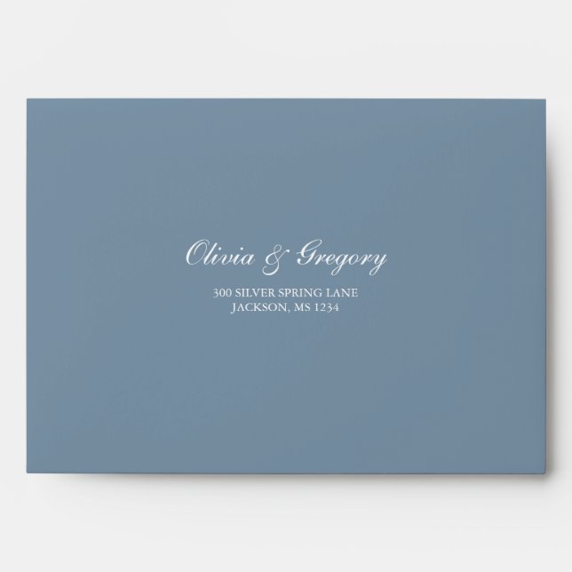 Elegant Monogram Return Address Wedding  Envelope (Front)