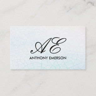 Elegant Monogram Script Contemporary Background Business Card
