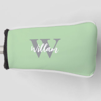 Elegant Monogram Script Name Golf Head Cover