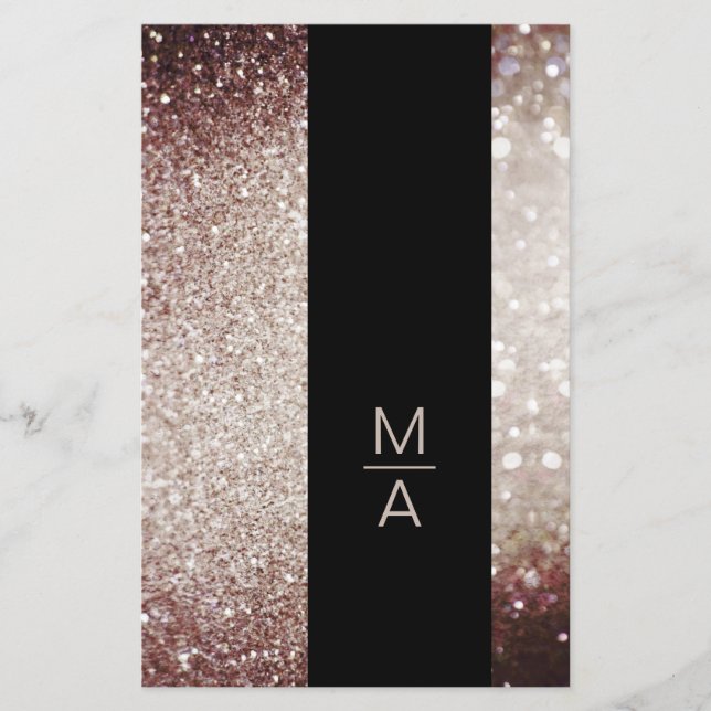 Elegant Monogram Silver Rust Flyer (Front)