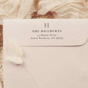 Elegant Monogram Simple Return Address Self-inking Stamp