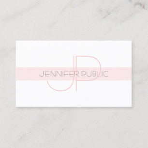 Elegant Monogram Sleek Design Modern Plain Luxury Business Card