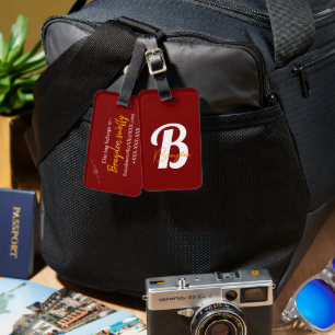 Elegant Monogram Stylish Travel Accessory - Luggage Tag