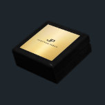 Elegant Monogram Template Faux Gold Classic Trendy Gift Box<br><div class="desc">Elegant Monogram Template Faux Gold Classic Trendy Jewellery Box.</div>