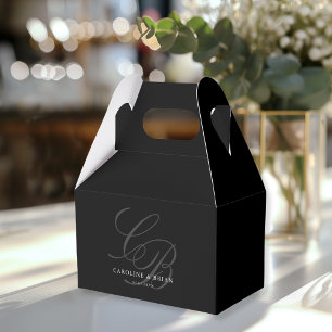 Elegant, Monogram, Wedding  Favour Box