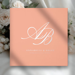 Elegant, Monogram, Wedding Guest Book