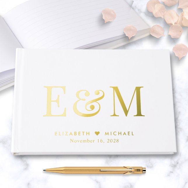 Elegant Monogram Wedding Guest Book (Creator Uploaded)