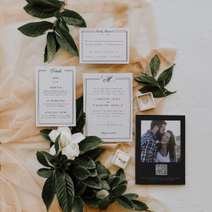 Elegant Monogram Wedding Invitation